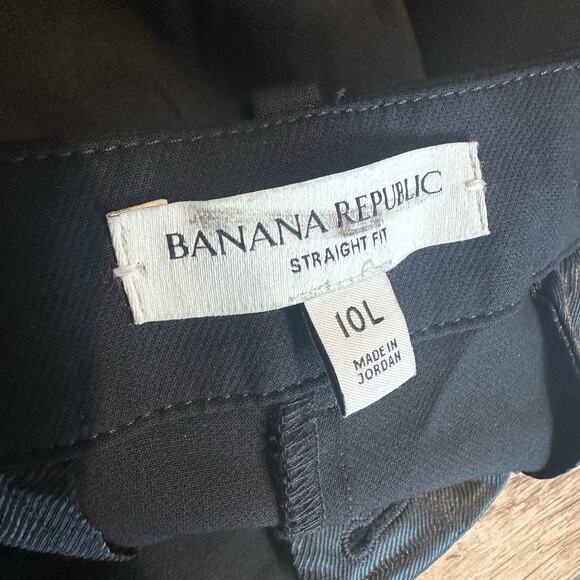 Banana Republic LONG High Rise Modern Straight Refined Pant Black 10 713498 - Picture 3 of 12